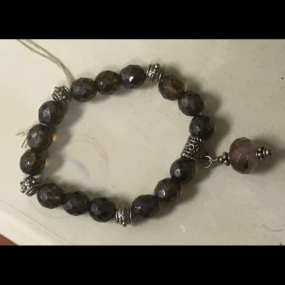 Brown Glass Bead Bracelet